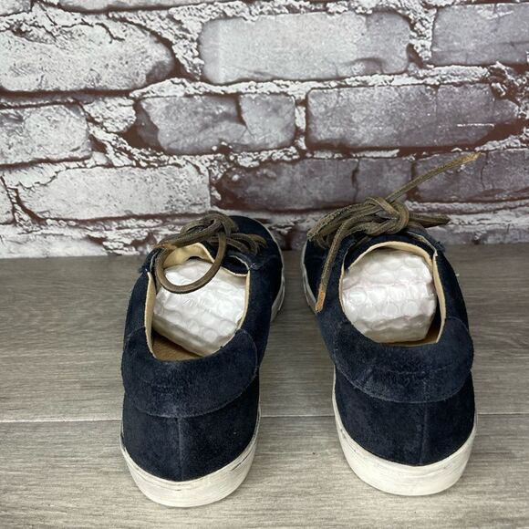 Freebird Dark Blue and Light Tan lace up sneakers shoes women sz 5M US/35EU - Picture 9 of 13